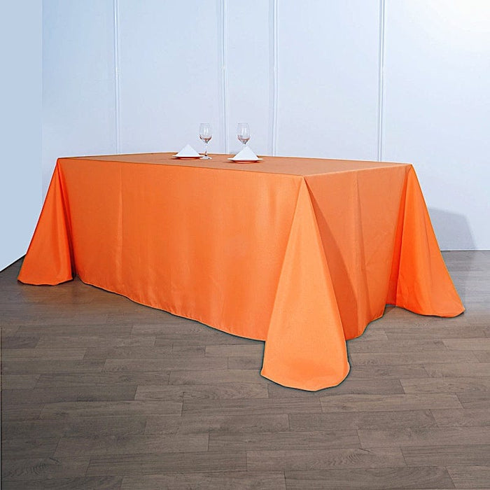 90" x 156" Polyester Rectangular Tablecloth TAB_90156_ORNG_POLY