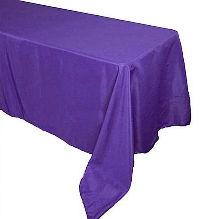 90" x 156" Polyester Rectangular Tablecloth TAB_90156_PURP_POLY