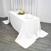 90" x 156" Polyester Rectangular Tablecloth TAB_90156_WHT_POLY