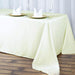 90" x 156" Polyester Tablecloth with Rounded Corners TAB_90156RR_IVR_POLY