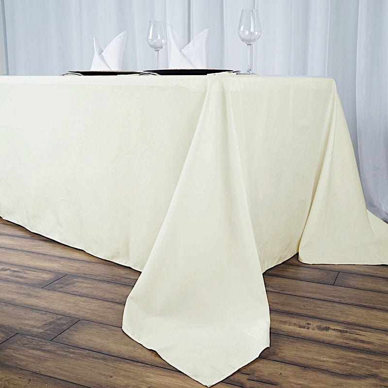 90" x 156" Premium Polyester Rectangular Tablecloth