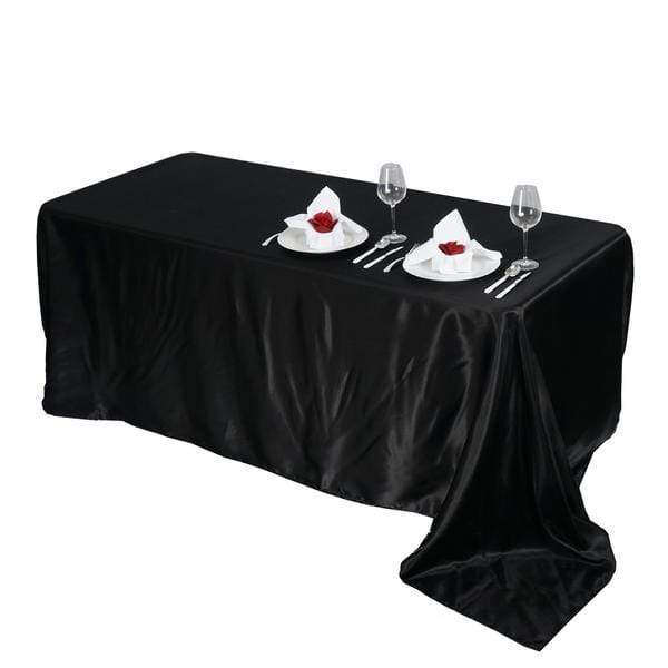 90" x 156" Satin Rectangular Tablecloth