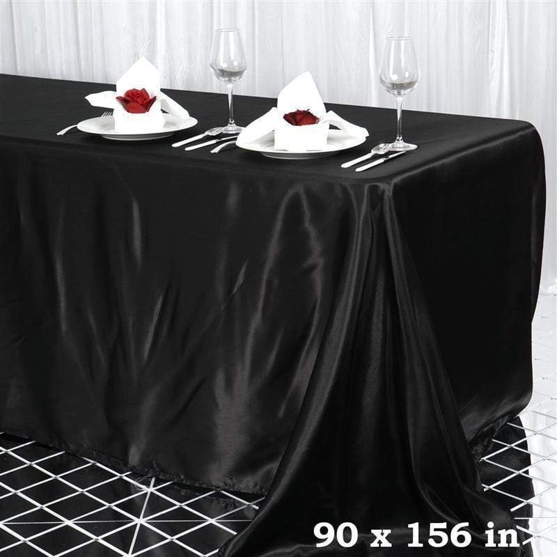 90" x 156" Satin Rectangular Tablecloth