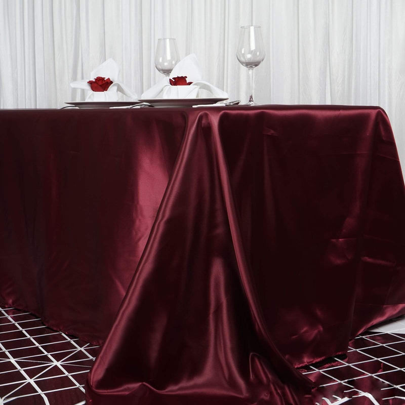 90" x 156" Satin Rectangular Tablecloth