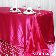 90" x 156" Satin Rectangular Tablecloth