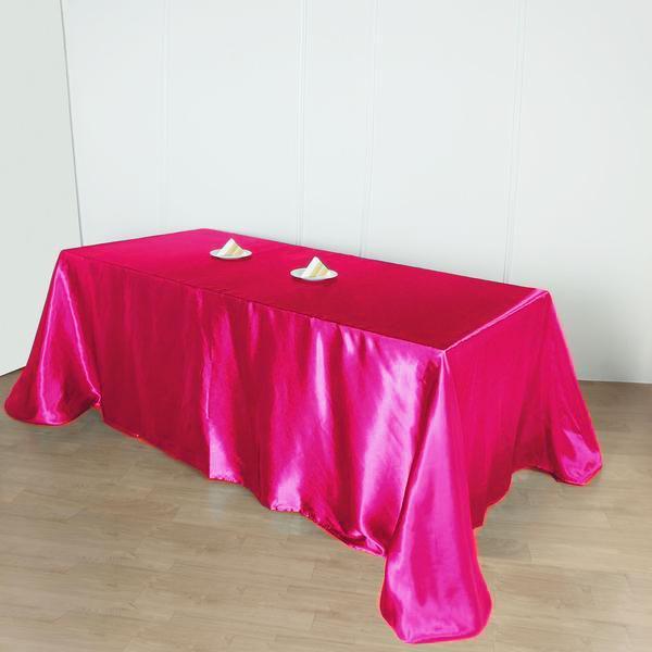 90" x 156" Satin Rectangular Tablecloth