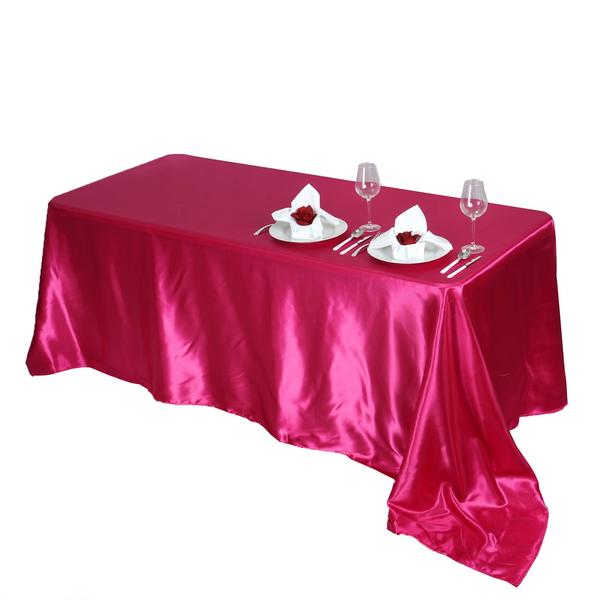 90" x 156" Satin Rectangular Tablecloth