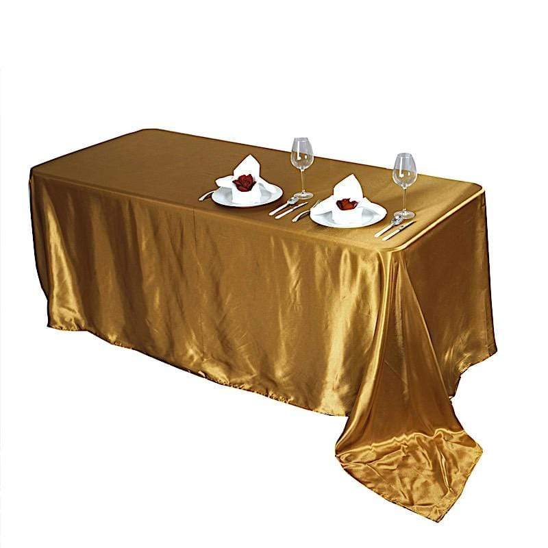 90" x 156" Satin Rectangular Tablecloth