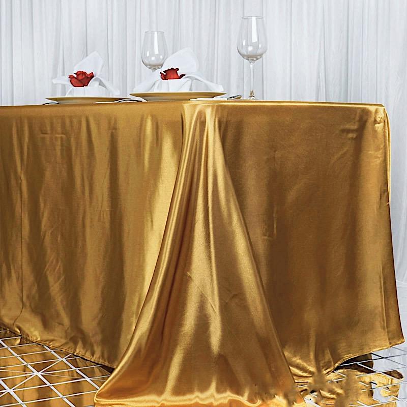 90" x 156" Satin Rectangular Tablecloth