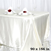 90" x 156" Satin Rectangular Tablecloth