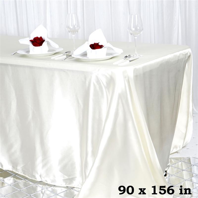90" x 156" Satin Rectangular Tablecloth