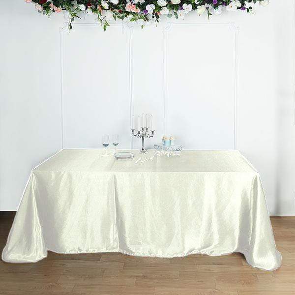 90" x 156" Satin Rectangular Tablecloth