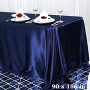 90" x 156" Satin Rectangular Tablecloth