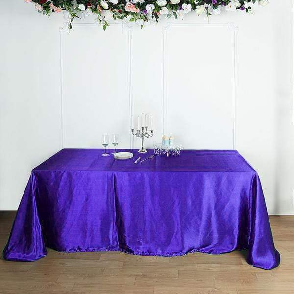 90" x 156" Satin Rectangular Tablecloth