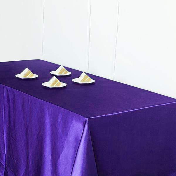 90" x 156" Satin Rectangular Tablecloth