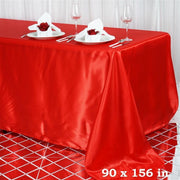 90" x 156" Satin Rectangular Tablecloth