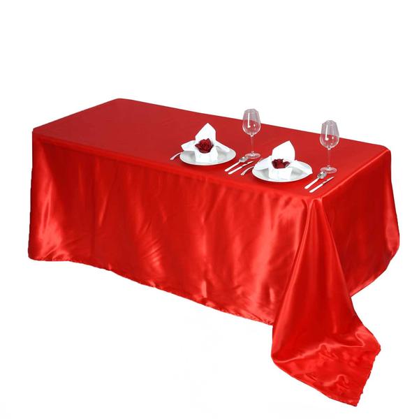 90" x 156" Satin Rectangular Tablecloth