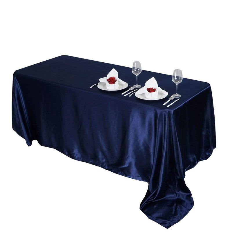 90" x 156" Satin Rectangular Tablecloth
