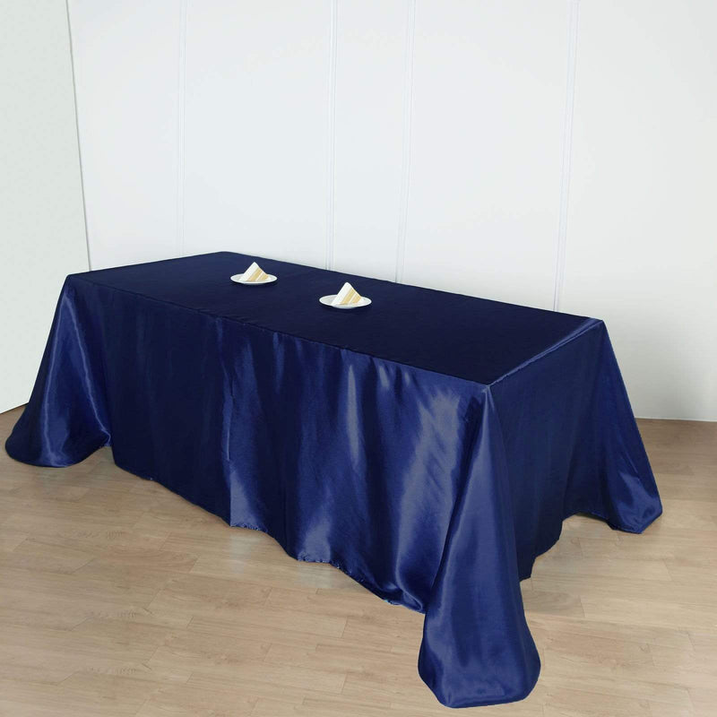 90" x 156" Satin Rectangular Tablecloth