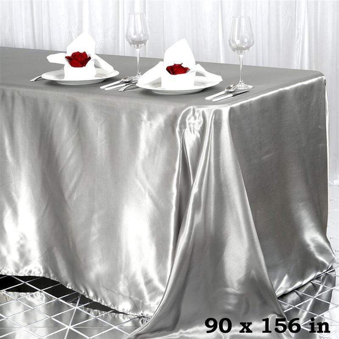 90" x 156" Satin Rectangular Tablecloth
