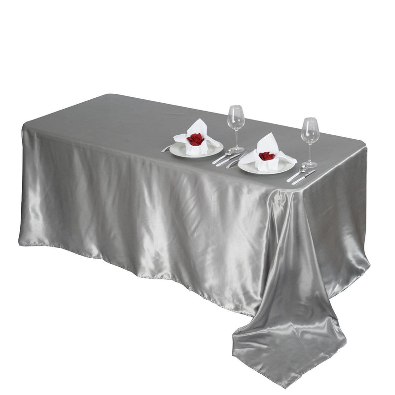 90" x 156" Satin Rectangular Tablecloth