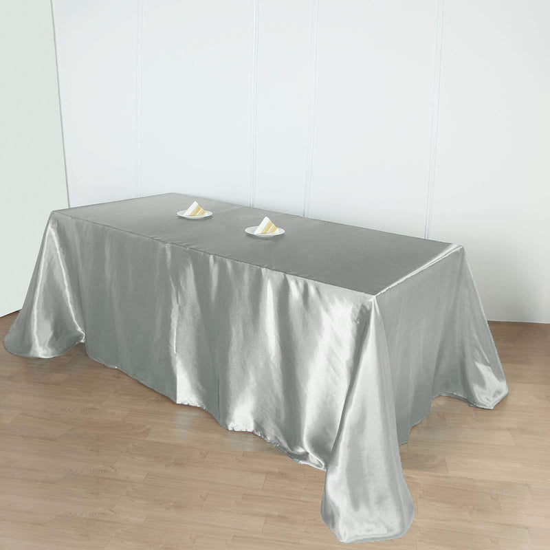 90" x 156" Satin Rectangular Tablecloth
