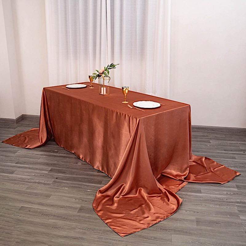 90" x 156" Satin Rectangular Tablecloth