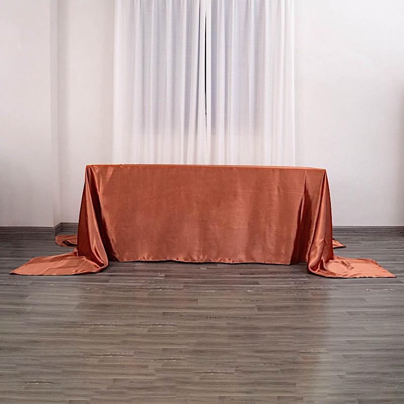 90" x 156" Satin Rectangular Tablecloth
