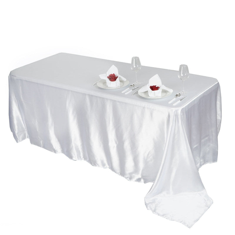90" x 156" Satin Rectangular Tablecloth