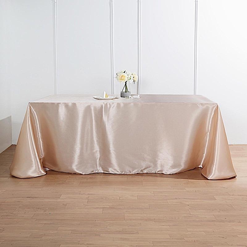 90" x 156" Satin Rectangular Tablecloth