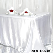 90" x 156" Satin Rectangular Tablecloth
