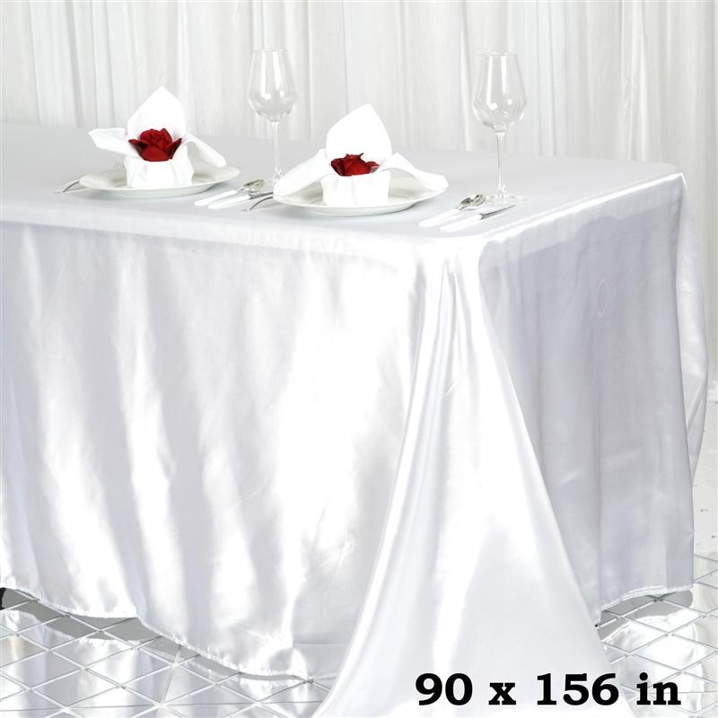 90" x 156" Satin Rectangular Tablecloth