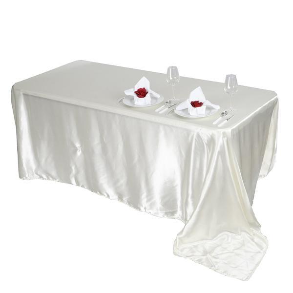 90" x 156" Satin Rectangular Tablecloth