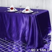 90" x 156" Satin Rectangular Tablecloth