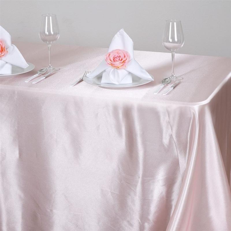 90" x 156" Satin Rectangular Tablecloth