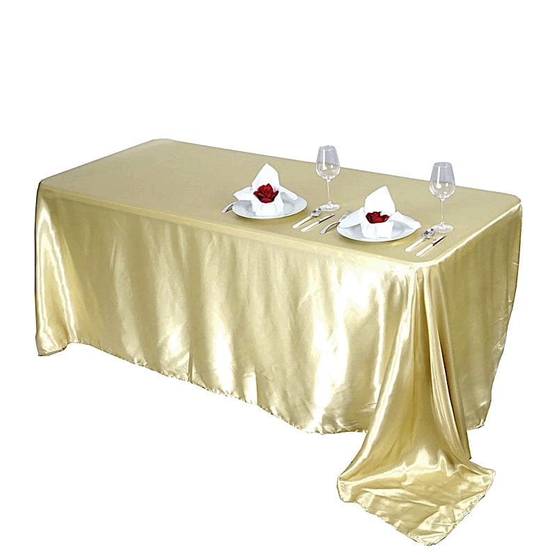 90" x 156" Satin Rectangular Tablecloth