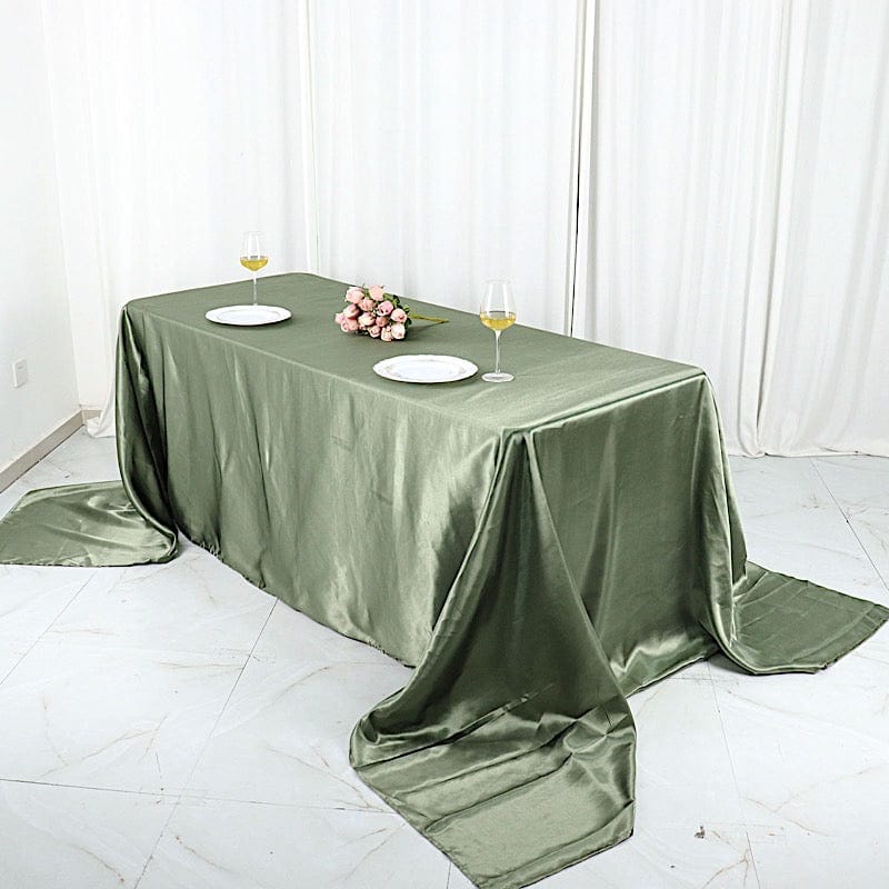 90" x 156" Satin Rectangular Tablecloth