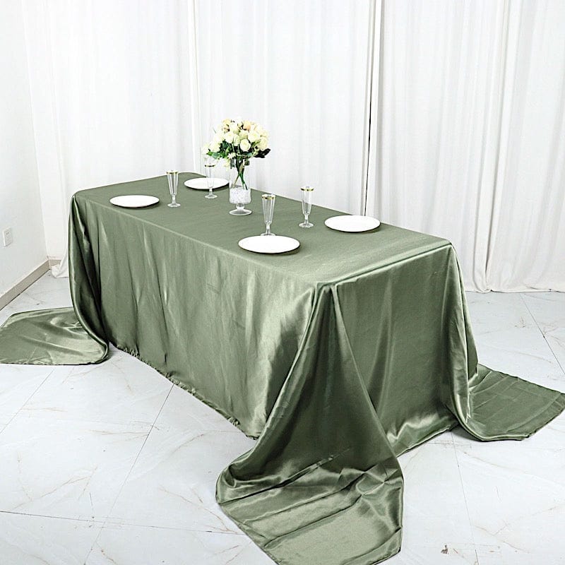 90" x 156" Satin Rectangular Tablecloth