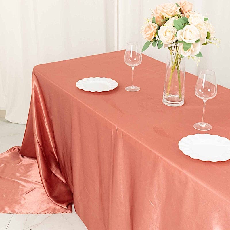 90" x 156" Satin Rectangular Tablecloth