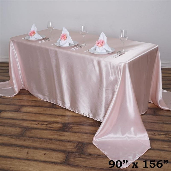 90" x 156" Satin Rectangular Tablecloth TAB_STN_90156_046