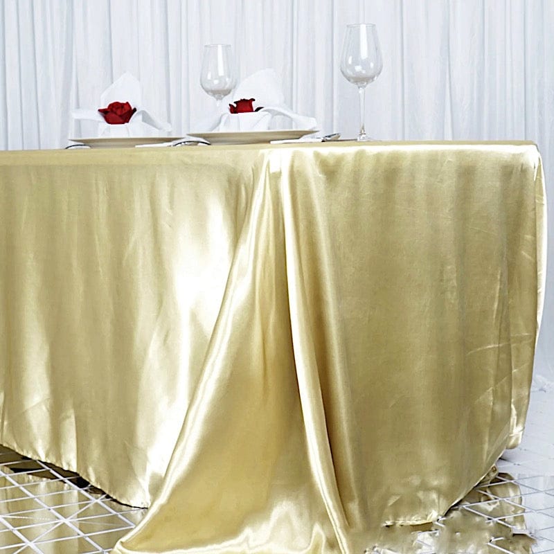 90" x 156" Satin Rectangular Tablecloth TAB_STN_90156_CHMP