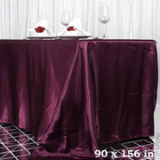 90" x 156" Satin Rectangular Tablecloth TAB_STN_90156_EGG