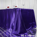 90" x 156" Satin Rectangular Tablecloth TAB_STN_90156_PURP