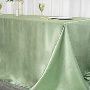 90" x 156" Satin Rectangular Tablecloth TAB_STN_90156_SAGE