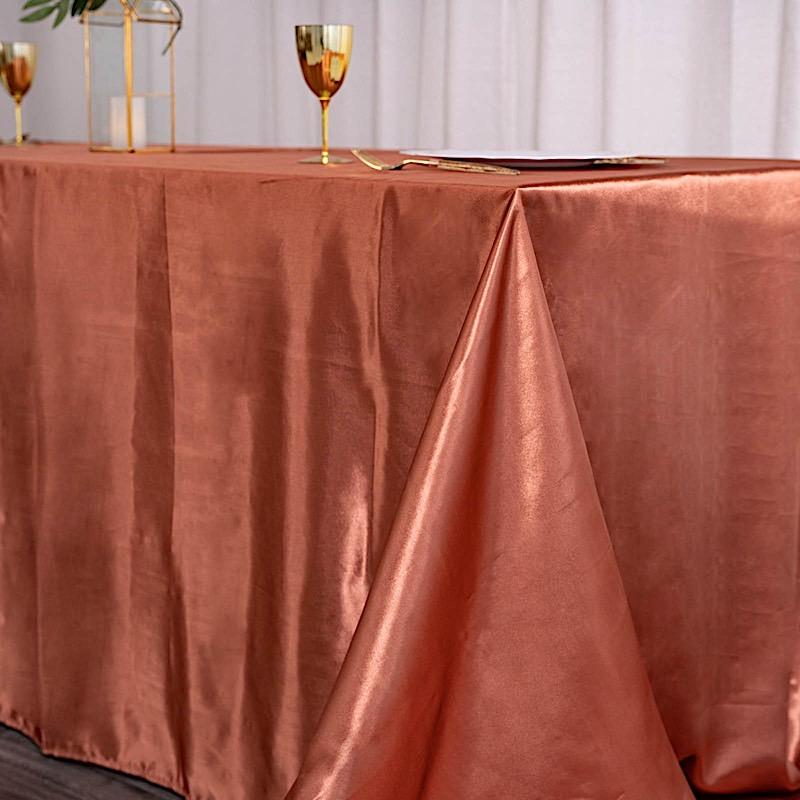 90" x 156" Satin Rectangular Tablecloth TAB_STN_90156_TERC