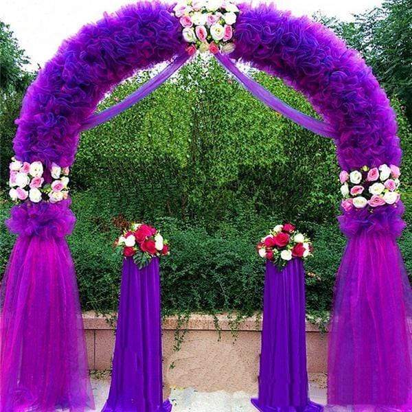 90" x 55" Decorative Metal Wedding Arch - White IRON_ARCH_001