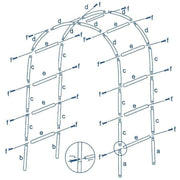 90" x 55" Decorative Metal Wedding Arch - White IRON_ARCH_001