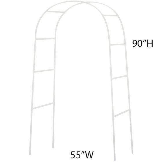 90" x 55" Decorative Metal Wedding Arch - White IRON_ARCH_001