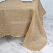 90" x 90" Burlap Table Overlay - Natural LAY90_JUTE_NAT