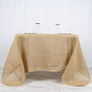 90" x 90" Burlap Table Overlay - Natural LAY90_JUTE_NAT